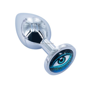 Großhandel <span class=keywords><strong>Anal</strong></span> Spielzeug Augen Design Set Schwarz Silikon <span class=keywords><strong>Anal</strong></span> Plug mit Red Jewel Sexspielzeug Jewel Butt Plug - Product Image 5