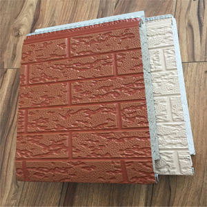 Métal + mousse + feuille d'aluminium matériau de construction panneau sandwich de toit de feuille de lambris mural projet de salle blanche ignifuge - Product Image 2