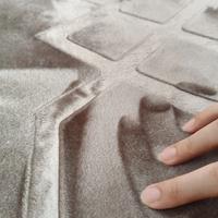 Tapis géométriques doux en gros pour salon, tapis en vison gaufré