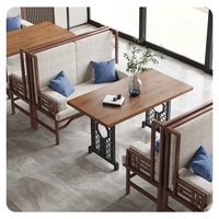 Individueller Massivholz-Eisenhandel chinesische Esszimmer-Kombinationskarte Sitzsofa-Bank