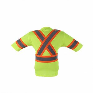 T-shirt de travail réfléchissant et respirant en tissu nid d'abeille pour la sécurité estivale, idéal pour les secteurs de la circulation, de la construction et de la publicité - Product Image 2