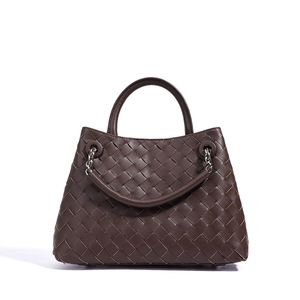 Bolso de Mano Casual de Cuero Genuino, Tendencia de Moda, Gran Capacidad, Cierre de Cremallera, Dos Correas, Versátil y Práctico, Bolso de Hombro - Product Image 5