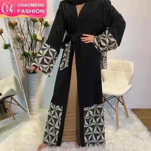 1765 # làm bằng tay sequin đính hồi giáo phụ nữ của Cardigan ăn mặc mở abaya hồi giáo Ăn mặc