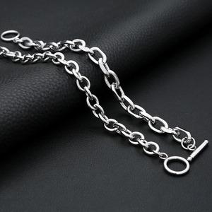 Bracelet à boucle OT yunnique en acier inoxydable, chaîne épaisse, bijoux hip hop pour hommes, cadeau, 19CM 20CM 21CM 22CM - Product Image 2