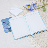 Hermosa cubierta bordada A5 cuaderno bordado de tapa dura diario