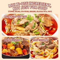 Base de soupe épicée au bœuf Xiaolongkan Qiaojiao en gros 166g – Base de bouillon de bœuf riche et assaisonnement pratique pour soupe instantanée