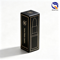 Boîte d'emballage en carton noir mat de luxe pour gloss à lèvres liquide, vente chaude