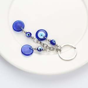 Gantungan Kunci Evil Eye Klasik 2026 3 Warna Biru Kaca Berkualitas Tinggi Sederhana untuk Tas dan Perhiasan - Product Image 6