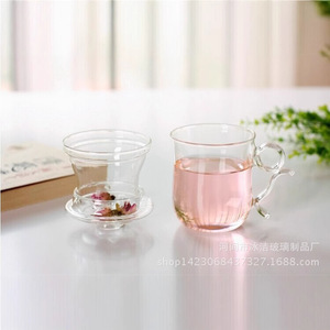 Taza de té de vidrio de doble pared de 400 ml con tapa y filtro para el té de la tarde en la oficina - Product Image 4