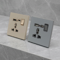 Prise murale USB Type-C BENDI C45 16A IP22, panneau en verre trempé ignifuge pour PC industriel, contact en cuivre pur, 250V, hôpital