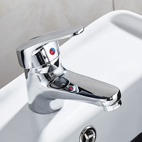 Robinet de lavabo moderne monotrou chaud/froid avec cartouche céramique et capteur sans contact à débit contrôlé