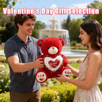 Ours en peluche personnalisés d'usine 30cm/40cm/50cm/60cm pour la Saint-Valentin, jouet en peluche ours en peluche pour la romantique, cadeaux pour filles OEM/ODM