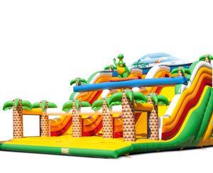 WINSUN Toboggan gonflable personnalisé <span class=keywords><strong>Dinoworld</strong></span>, location commerciale, équipement extérieur - Product Image 1