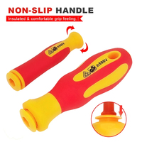 Jeu de tournevis isolés VDE à lames interchangeables, avec étui magnétique, 500V, pour usage domestique et professionnel, outils d'électricien, 10 pièces