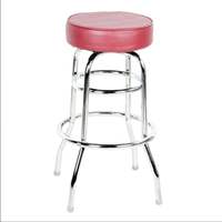 Tabouret de bar moderne en métal de haute qualité avec rotation à 360 degrés et base chromée pour la maison, le bar, la cuisine, l'hôtel