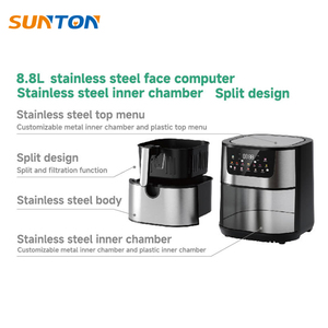 หม้อทอดไร้น้ำมันดิจิตอลอัจฉริยะ SUNTON ขนาด 8.8 ลิตร สแตนเลสสตีล สำหรับใช้ในครัวเรือน ปรับแต่งได้ตามต้องการ ขายดี - Product Image 3