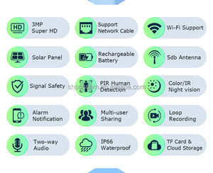 500M <span class=keywords><strong>Wifi</strong></span> répéteur Signal maison Hub Combo Kit IP66 extérieur batterie solaire sans fil HD infrarouge Vision nocturne sécurité CCTV caméra - Product Image 4