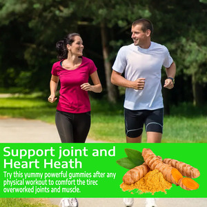 Gommes à base de curcuma Odm Oem avec extrait de poivre noir et de gingembre pour un soutien articulaire et une absorption améliorée par l'éclat de la peau - Product Image 2