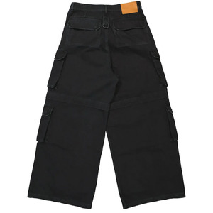 Jeans Disai Fabricant de jeans cargo multipoches Pantalon en denim <span class=keywords><strong>noir</strong></span> à jambes larges personnalisé pour hommes - Product Image 2