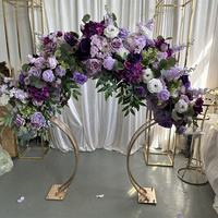 Centre de table en soie de luxe IFG, fleurs violettes faites à la main, pour mariage, Noël et fête des mères
