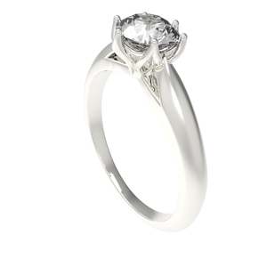 92.5 Sterling Silver 0.80 Carat Solitaire Engagement Ring For Girls & Women - Product Image 1