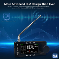Radio AMNVOLT V4 ATS MINI SI4732, radio DSP toutes bandes, FM AM SSB LSB USB, récepteur avec amplificateur de casque Hi-Z intégré