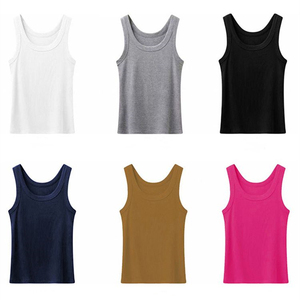 RUICHI Custom Women Crew Neck Ribbed Sleeveless Vest, 260GSM Thick Vertical Striped Slim Tank <strong>Top</strong> - Product Image 1