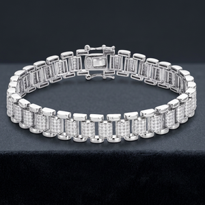 High Quality Customization Women Men Jewelry 3mm Sterling Silver 925 Ice VVS Brilliant Cut Moissanite <b>White</b> <b>Bracelet</b> - Product Image 1