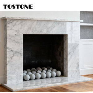 Caminetto in Marmo Bianco di Lusso con Venature Grigie, Stile Palazzo Reale per Interni di Ville, Direttamente dalla Fabbrica Tostone - Product Image 2