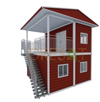Maison préfabriquée de luxe de 40 pieds, modulaire, 5 chambres, kit de conteneur miniature à vendre en Chine