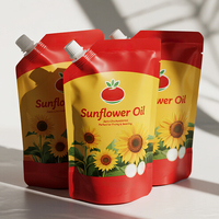 Pochette à bec verseur personnalisée pour huile de tournesol, 5 litres, 1 gallon, sac liquide avec poignée pour huile de palme