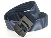 Ceinture en nylon pour hommes avec boucle automatique Ceinture à boucle automatique sans dents Ceinture d'entraînement en toile simple pour hommes