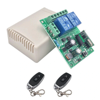 Module récepteur de relais universel sans fil à télécommande DC6V 12V 24V 30V 4CH avec émetteur RF 433 MHz à 4 canaux
