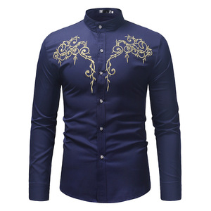 <span class=keywords><strong>Camisa</strong></span> con bordado <span class=keywords><strong>de</strong></span> flores doradas <span class=keywords><strong>para</strong></span> <span class=keywords><strong>hombre</strong></span>, camisas <span class=keywords><strong>de</strong></span> <span class=keywords><strong>vestir</strong></span> <span class=keywords><strong>de</strong></span> manga larga <span class=keywords><strong>para</strong></span> <span class=keywords><strong>hombre</strong></span>, informales, ajustadas, con botones, <span class=keywords><strong>para</strong></span> <span class=keywords><strong>hombre</strong></span> - Product Image 6