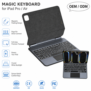 <span class=keywords><strong>Clavier</strong></span> rétroéclairé blanc à 5 rangées avec pavé tactile sans fil 3 broches Magic Keyboard pour <span class=keywords><strong>iPad</strong></span> Air 10,9 pouces 11 pouces compatible MK002 - Product Image 1