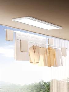 Thin invisible automatic intelligent remote control <b>ceiling</b> balcony household lifting electric drying rack - Product Image 1