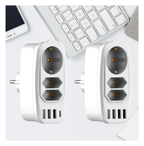 ปลั๊กไฟติดผนัง 7-in-1 ยอดนิยม แบบ EU ยุโรป พร้อมพอร์ต USB-A และพอร์ต USB-C รองรับแรงดันไฟฟ้า 100V-250V กำลังไฟ 4000W 16A มีเต้ารับไฟฟ้า 3 ช่อง - Product Image 6
