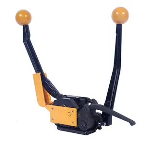 A333 Manual Strapping Tool Buckle Free Sealless Industrial Steel Strapping Baler Machine