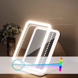 Mixed Procurement Low Price Portable Travel Lighted <b>Makeup</b> Mirror,Rechargeable Travel <b>Makeup</b> Mirror Tabletop LED <b>Vanity</b> Mirror - Product Image 3