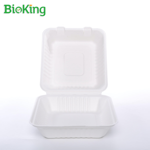 Envasado de ensalada Biodegradable superventas de BioKing, bandeja de embalaje de alimentos, contenedor para llevar, platos desechables de concha, tazón de bagazo DDP EE. UU./América - Product Image 2