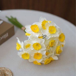 <b>Daffodil</b> <b>Artificial</b> Flower Bouquet <b>Artificial</b> Flower for Living Room and Dining Table Decoration,Floral Arrangement Ornament - Product Image 6