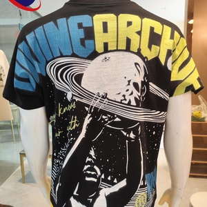 เสื้อยืดผ้าฝ้ายพิมพ์ลาย Dtg Qzfso เสื้อผู้ชายเสื้อยืดพิมพ์ลายกราฟฟิกโอเวอร์ไซส์ - Product Image 1