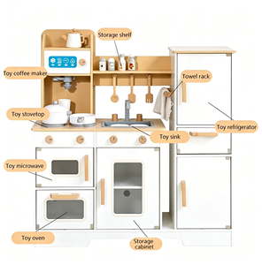 <span class=keywords><strong>Cuisine</strong></span> en bois de style japonais pour enfants, <span class=keywords><strong>grande</strong></span> <span class=keywords><strong>taille</strong></span>, ensemble de simulation de <span class=keywords><strong>cuisine</strong></span>, <span class=keywords><strong>jouet</strong></span> de préparation des aliments - Product Image 3
