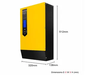 Generator tenaga surya, Inverter gelombang Sine murni Off Grid 24v Dc ke 220v Ac 1kW 1kVA dengan MPPT