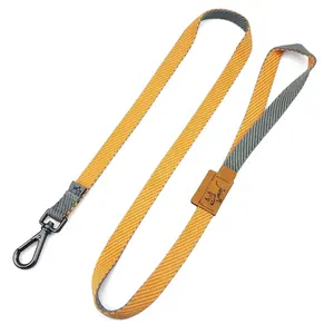 Collar And Leash Hot Selling Soft And Comfortable Webbing Customized Color Dog Leash Training Dog Leash Cotton Webbing Dog Leash