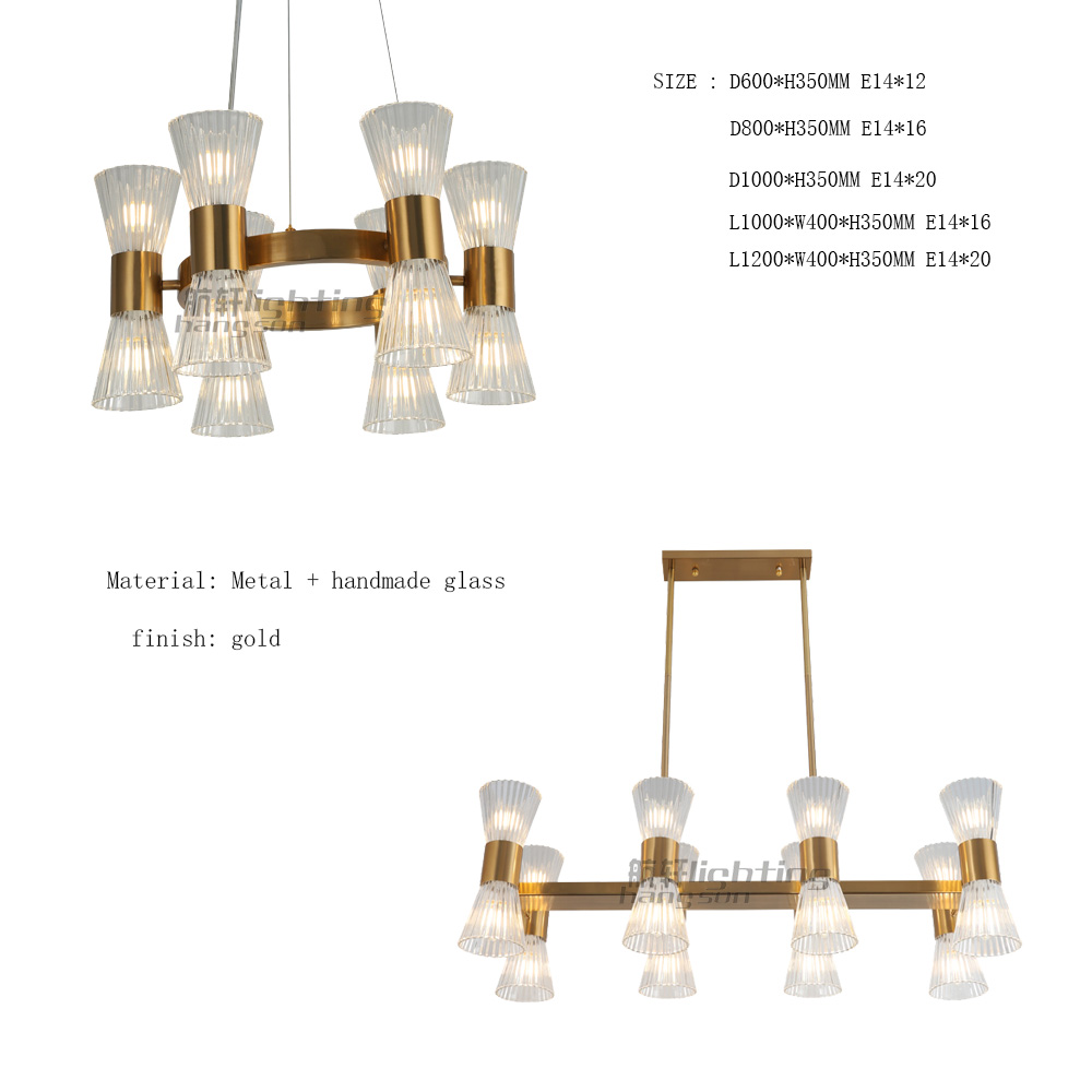 decorations hotel living room lamps home decor pendant light fixture modern glass clear lamps restaurant