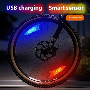 USB <b>Charging</b> Waterproof Mountain Bike Wheel Light Cross-Border New Product Manufacturer Hot Wheel Bicycle Spoke Light Tire Flash - Product Image 3