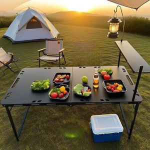 <span class=keywords><strong>Table</strong></span> de <span class=keywords><strong>camping</strong></span> et de pique-nique tactique hydraulique d'extérieur - <span class=keywords><strong>Table</strong></span> pliante multifonctionnelle portable en acier allié robuste pour la plage - Product Image 1