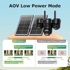 Nueva Cámara Solar 4G con Giro/Inclinación, Visión Nocturna de Cuatro Imágenes a Todo Color, Audio Bidireccional, Aplicación <span class=keywords><strong>ICSee</strong></span>, Resistente al Agua HD IP66 - Product Image 5