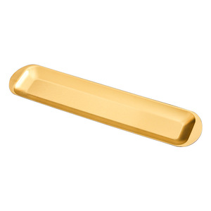 Gold Plated Stainless Steel Rectangular Serving <b>Tray</b> For Sushi And <b>BBQ</b> Hotel Use - Product Image 5